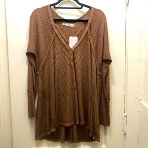 Free People ‘We the Free’ Henley Thermal M NWT